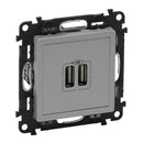 Socket 2xUSB 1500mA Aluminium - Legrand Valena Life 753312