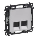Socket 2xRJ45 Cat. 5e UTP Aluminium - Legrand Valena Life 753341