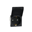 Socket with child protection + cover 2P+E, 16A, 2M, anthracite - SCHNEIDER ELECTRIC New Unica NU303754TA