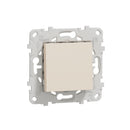 Deviator switch with mounting frame, 2M, grey bone - SCHNEIDER ELECTRIC New Unica NU520344