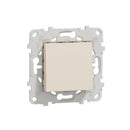 Switch 10A, with mounting frame, 2M, grey bone - SCHNEIDER ELECTRIC New Unica NU520144