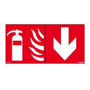 Pictogram - symbol "fire extinguisher" + arrow 200x100mm - Legrand X-light 180; X-light 360 661690