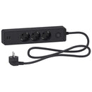 Schuko power strip 3x 2P+E with 2x USB port with switch and 1.5m cable - SCHNEIDER ELECTRIC Unica ST943U1B