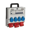 Industrial mobile switchboard with fuses and contacts CEE, WV 4/32 A - Brennenstuhl BS1154890020