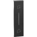 Faceplate for wireless scripted master switch "Going Out / Coming In" 1M Black - bticino Living Now with Netatmo KG40