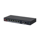 10 port unmanaged network switch with 8 PoE - DAHUA PFS3110-8ET1GT1GF-96