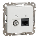 Socket TV+RJ45 UTP cat.6 White - SCHNEIDER ELECTRIC Sedna Design SDD111469T