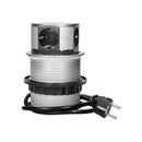 Pop-up furniture column Ф100mm 4x 2P+E 16A, with cable 1.5 m, color Aluminum - ORNO OR-AE-1341(GS)