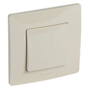 Single-pole switch with frame 10A 250V Cream /bluster/ - Legrand Niloe 396427