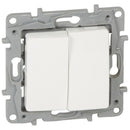 Diverter switch 10A + button 6A White /until sold out/ - Legrand Niloe 664709