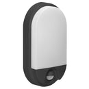 LED sconce with PIR, 10W 800lm 4000K, Ra>80, IP54, black - ORNO NEFRYT AD-OP-6110BLPMR4