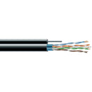 Cable cat. 5e F/UTP 100 MHz PE, black, with UV protection and steel wire - 500 m - ECG E7091056