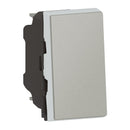 Deviator switch 10A 1M Aluminium Easy-Led - Legrand Mosaic New 079201L