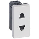 Socket Euro-US standard 2P 16A 1M White - Legrand Mosaic 77501