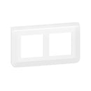 Decorative frame horizontal 2x2M /in brackets with distance 57mm/ White - Legrand Mosaic New 078864L