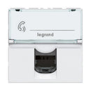 RJ45 FTP socket cat.5e 2M Aluminium - Legrand Mosaic 76555