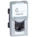 RJ45 FTP socket cat.5e 1M Aluminium - Legrand Mosaic 79452