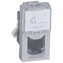 RJ45 UTP socket cat.6 1M Aluminium - Legrand Mosaic 79461