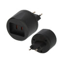 Transition Adapter American Standard USA to Euro Contact Black - Brennenstuhl BS1508500010