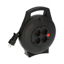 Cable reel 10m IP20 3G1.5 4x 2P+E Schuko thermal protection Black - Brennenstuhl Vario Line BS1093900