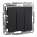 Triple switch 10A without frame Anthracite - SCHNEIDER ELECTRIC Asfora EPH2100171