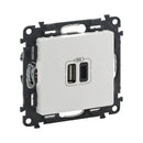 Socket 2x USB type A+C 5V 3A 15W for charging White - Legrand Valena Life 753106