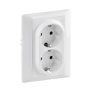 Blister - Double socket Shuko with frame White - Legrand Valena Life 755702