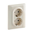 Blister - Double socket Schuko with frame Cream - Legrand Valena Life 755703