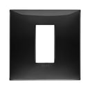 Decorative frame 1M central module for console 2M Black gloss - VIMAR Neve Up 09661.04