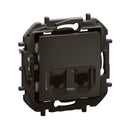 Socket 2x RJ45 UTP cat.5e Black - Legrand Niloe New NP4331BK