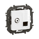 Socket TV F-type+RJ45 UTP cat.6 White - Legrand Niloe New NP493WH