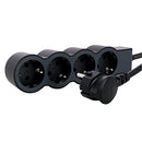 Legrand, Flache Steckdosenleiste, 3-Fach Steckdose, Mehrfachsteckdose, 1,5 Meter Kabellänge