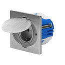 VGTECH Steckdose Hermetisch Unterputz Edelstahl mit winddichter Montage Dose