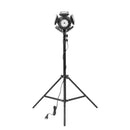 Latrans LED-Baustrahler mit Stativ, 100 W (2 x 50 W), 6500 K, Arbeitsleuchte, Arbeitsscheinwerfer, 5 m, Baustrahler, Baustellenlampe, für den Innen- und Außenbereich, höhenverstellbar (schwarz)