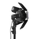 Latrans LED-Baustrahler mit Stativ, 100 W (2 x 50 W), 6500 K, Arbeitsleuchte, Arbeitsscheinwerfer, 5 m, Baustrahler, Baustellenlampe, für den Innen- und Außenbereich, höhenverstellbar (schwarz)