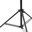 Latrans LED-Baustrahler mit Stativ, 100 W (2 x 50 W), 6500 K, Arbeitsleuchte, Arbeitsscheinwerfer, 5 m, Baustrahler, Baustellenlampe, für den Innen- und Außenbereich, höhenverstellbar (schwarz)