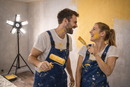 Latrans LED-Baustrahler mit Stativ, 100 W (2 x 50 W), 6500 K, Arbeitsleuchte, Arbeitsscheinwerfer, 5 m, Baustrahler, Baustellenlampe, für den Innen- und Außenbereich, höhenverstellbar (schwarz)