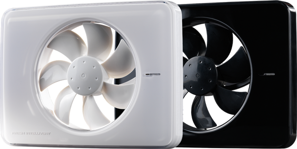 Fresh Intellivent 2.0 Badlüfter – Leiser Abluftventilator, Weiß, Feuchtigkeitssensor, Timer, 134 m³/h, 21 dB(A), 5 W, 5 Jahre Garantie – Schweden