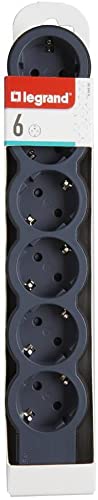 Steckdosenleiste SCHWARZ 6x2P + E ohne Kabel Standard NEU Legrand tzp F Kinde...