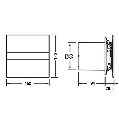 Ventilator/Lüfter/CATA E 100 GT/INKL RÜCKSCHLAGKLAPPE Rückschlagfolie Rückschlagventil Markenqualität