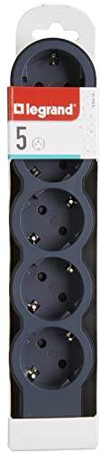 Steckdosenleiste SCHWARZ 5x2P + E ohne Kabel Standard NEU Legrand tzp F Kinde...