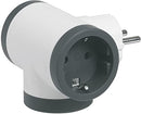 Mehrfach Kontaktadapter 3X Shuko T-Form weiß NEU Legrand