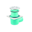 Bodenablauf - Duschablauf 100x100mm Ø 50, Edelstahlrost Winkel oder Senkrecht...