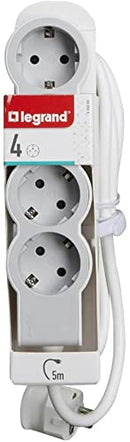 Steckdosenleiste Weiss 3x2P + E mit Kabel 5 Meter / 1,5mm2 Standard NEU Legrand