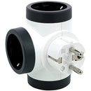 Mehrfach Kontaktadapter 3X Shuko T-Form weiß NEU Legrand