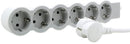 Steckdosenleiste Weiss 6x2P + E mit Kabel 3,0 Meter / 1,5mm2 Standard NEU Leg...