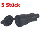 5 Stück Legrand Vollgummi Schuko Kupplung Legrand mit Abdeckung IP 44