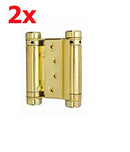 2x Stahl 75mm Messing Cover Pendeltürband Pendeltürscharnier Schwingtür Tür S...