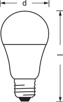LEDVANCE Smarte LED-Lampe mit WiFi Technologie, Sockel E27, Dimmbar, Warmweiß...