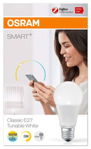 OSRAM Smart+ LED, ZigBee Lampe mit E27 Sockel, warmweiß bis tageslicht (2700K - 6500K), dimmbar, 8,5 W = 60 Watt, 1er Pack